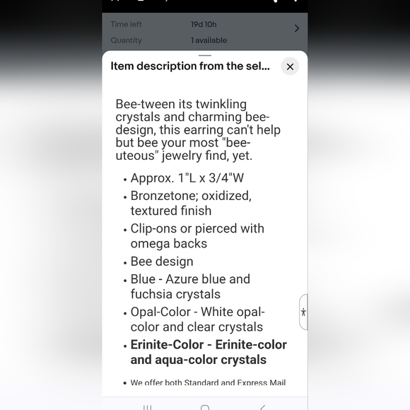 Heidi Daus ๐ Beeutiful Earrings Nwt/box - Picture 4 of 6